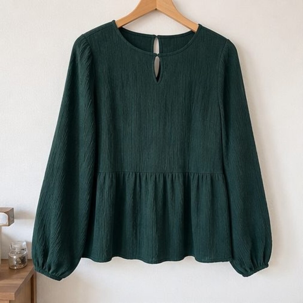 Gray Pleated Blouse